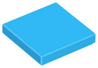 Lego (U) ~ Tile 2 x 2 ~ [Dark Azure]