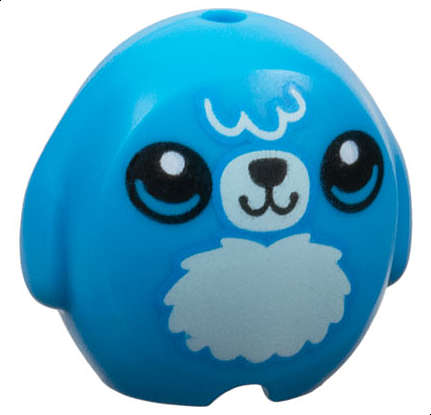 Lego (N) ~ Minifigure Utensil Pillow Plush Toy with Dog with Black Nose Mouth and Eye ~ [Dark Azure]