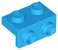 Lego (N) ~ Bracket 1 x 2 - 1 x 2 ~ [Dark Azure]