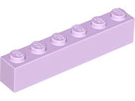 Lego (U) ~ Brick 1 x 6 ~ [Lavender]