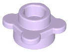 Lego (U) ~ Plate Round 1 x 1 with Flower Edge (4 Knobs / Petals) ~ [Lavender]