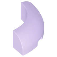 Lego (N) ~ Brick Round Corner 3 x 3 without Studs ~ [Lavender]