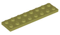 Lego (N) ~ Plate 2 x 8 ~ [Olive Green]
