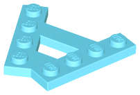 Lego (N) ~ Wedge Plate A-Shape with 2 Rows of 4 Studs ~ [Medium Azure]