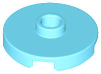 Lego (N) ~ Tile Round 2 x 2 with Open Stud ~ [Medium Azure]