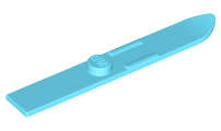 Lego (U) ~ Minifigure Utensil Ski 6L (48mm Long) ~ [Medium Azure]