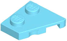 Lego (N) ~ Wedge Plate 2 x 2 Left ~ [Medium Azure]