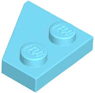 Lego (N) ~ Wedge Plate 2 x 2 Right ~ [Medium Azure]
