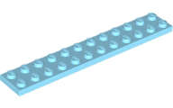 Lego (N) ~ Plate 2 x 12 ~ [Medium Azure]