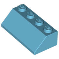 Lego (U) ~ Slope 45 2 x 4 ~ [Medium Azure]