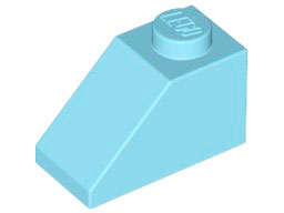 Lego (N) ~ Slope 45 2 x 1 ~ [Medium Azure]
