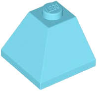 Lego (N) ~ Slope 45 2 x 2 Double Convex Corner ~ [Medium Azure]