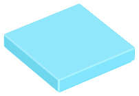 Lego (N) ~ Tile 2 x 2 ~ [Medium Azure]
