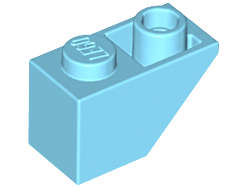 Lego (U) ~ Slope Inverted 45 2 x 1 ~ [Medium Azure]