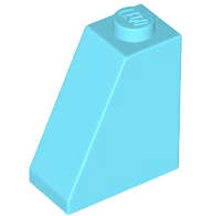 Lego (N) ~ Slope 65 2 x 1 x 2 ~ [Medium Azure]