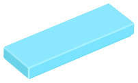 Lego (U) ~ Tile 1 x 3 ~ [Medium Azure]