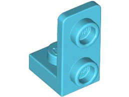 Lego (N) ~ Bracket 1 x 1 - 1 x 2 Inverted ~ [Medium Azure]