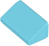 Lego (N) ~ Slope 30 1 x 2 x 2/3 ~ [Medium Azure]