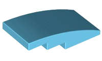 Lego (N) ~ Slope Curved 4 x 2 ~ [Medium Azure]