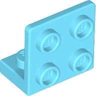 Lego (N) ~ Bracket 1 x 2 - 2 x 2 Inverted ~ [Medium Azure]