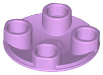 Lego (N) ~ Plate Round 2 x 2 with Rounded Bottom (Boat Stud) ~ [Medium Lavender]