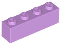 Lego (N) ~ Brick 1 x 4 ~ [Medium Lavender]