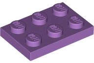 Lego (N) ~ Plate 2 x 3 ~ [Medium Lavender]