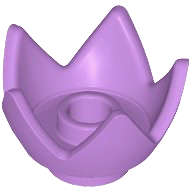 Lego (N) ~ Minifigure Headgear Crown Eggshell with 5 Points and Center Stud ~ [Medium Lavender]