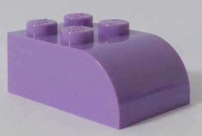 Lego (N) ~ Slope Curved 3 x 2 with 4 Studs ~ [Medium Lavender]