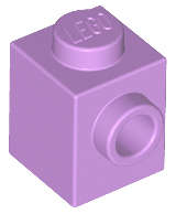 Lego (N) ~ Brick Modified 1 x 1 with Stud on Side ~ [Medium Lavender]