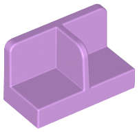 Lego (N) ~ Panel 1 x 2 x 1 with Rounded Corners and Center Divider ~ [Medium Lavender]