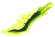 Lego Used - Minifigure Weapon Sword Serrated with Marbled Dark Blue Pattern~ [Trans-Neon Green]