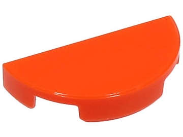 Lego (N) ~ Tile Round 1 x 2 Half ~ [Reddish Orange]