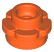 Lego (N) ~ Plate Round 1 x 1 with Flower Edge (5 Petals) ~ [Reddish Orange]