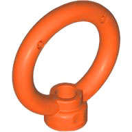 Lego (N) ~ Ring 3 x 3 with Stud Holder ~ [Reddish Orange]