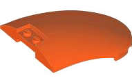 Lego (N) ~ Windscreen 8 x 6 x 2 Curved ~ [Reddish Orange]