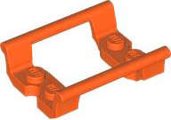 Lego (N) ~ Train Track Roller Coaster Straight 4L ~ [Reddish Orange]