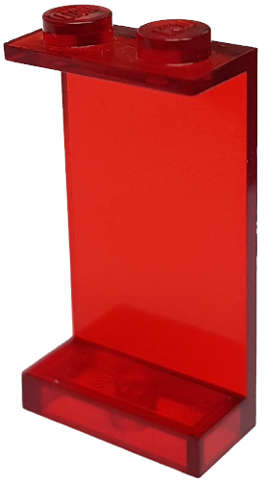 Lego (U) ~ Panel 1 x 2 x 3 - Solid Studs ~ [Trans-Red]