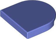 Lego (N) ~ Tile Round 2 x 2 Half Circle Extended ~ [Blue Violet]