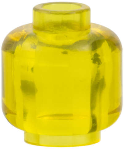 Lego (N) ~ Minifigure Head (Plain) ~ [Trans-Yellow]