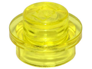 Lego (N) ~ Plate Round 1 x 1 ~ [Trans-Yellow]
