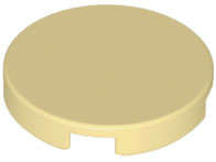 Lego (U) ~ Tile Round 2 x 2 with Bottom Stud Holder ~ [Tan]