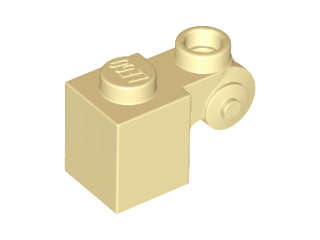 Lego (N) ~ Brick Modified 1 x 1 with Scroll with Hollow Stud ~ [Tan]