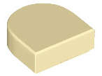 Lego (N) ~ Tile Round 1 x 1 Half Circle Extended ~ [Tan]