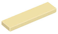 Lego (N) ~ Tile 1 x 4 ~ [Tan]
