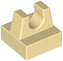 Lego (U) ~ Tile Modified 1 x 1 with Clip ~ [Tan]