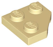 Lego (N) ~ Wedge Plate 2 x 2 Cut Corner ~ [Tan]