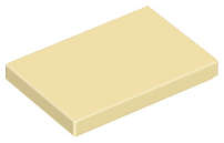 Lego (N) ~ Tile 2 x 3 ~ [Tan]