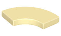 Lego (N) ~ Tile Round Corner 2 x 2 Macaroni ~ [Tan]