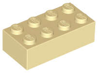 Lego (U) ~ Brick 2 x 4 ~ [Tan]